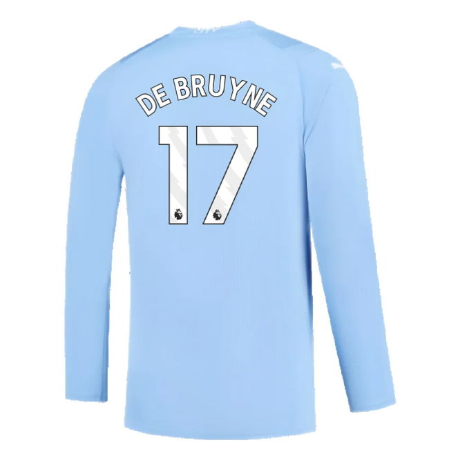 Manchester City 2023-2024 Puma Home Long Sleeved Shirt (S) (Good) (DE BRUYNE 17)