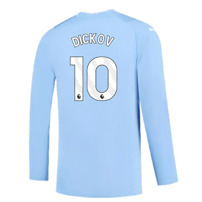Manchester City 2023-2024 Puma Home Long Sleeved Shirt (S) (Good) (DICKOV 10)