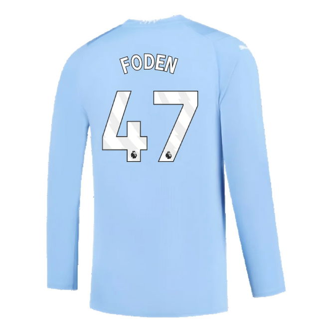 Manchester City 2023-2024 Puma Home Long Sleeved Shirt (S) (Good) (FODEN 47)
