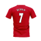 Manchester United 1998-1999 Retro Shirt T-shirt (Red) (Beckham 7)