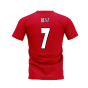 Manchester United 1998-1999 Retro Shirt T-shirt (Red) (Best 7)