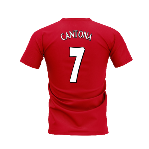 Manchester United 1998-1999 Retro Shirt T-shirt (Red) (Cantona 7)