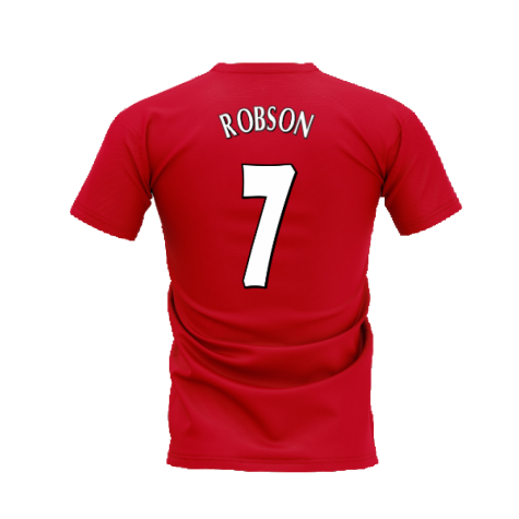 Manchester United 1998-1999 Retro Shirt T-shirt (Red) (Robson 7)
