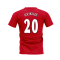 Manchester United 1998-1999 Retro Shirt T-shirt (Red) (Solskjaer 20)