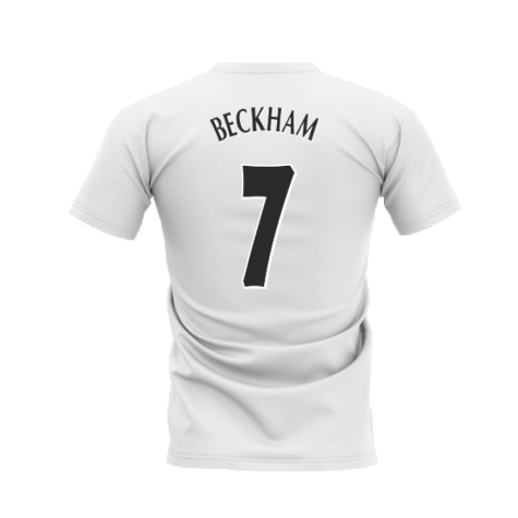 Manchester United 1998-1999 Retro Shirt T-shirt (White) (Beckham 7)