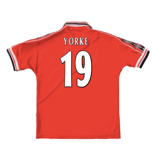 Manchester United 1998-2000 Home Shirt (XXL) (Excellent) (Yorke 19)