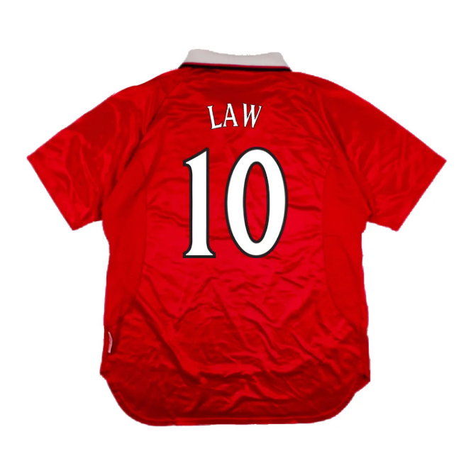 Manchester United 1999-2000 Champions League Home Shirt (XXL) (Excellent) (Law 10)