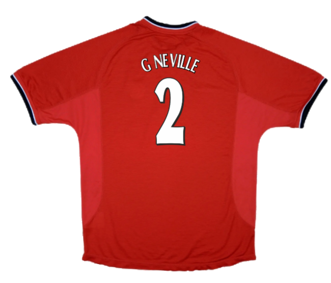 Manchester United 2000-02 Home Shirt ((Excellent) XXL) (G Neville 2)