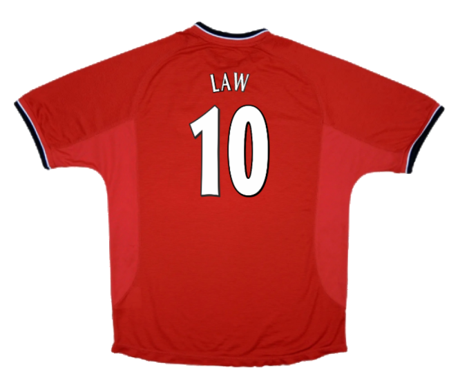 Manchester United 2000-02 Home Shirt ((Excellent) XXL) (Law 10)