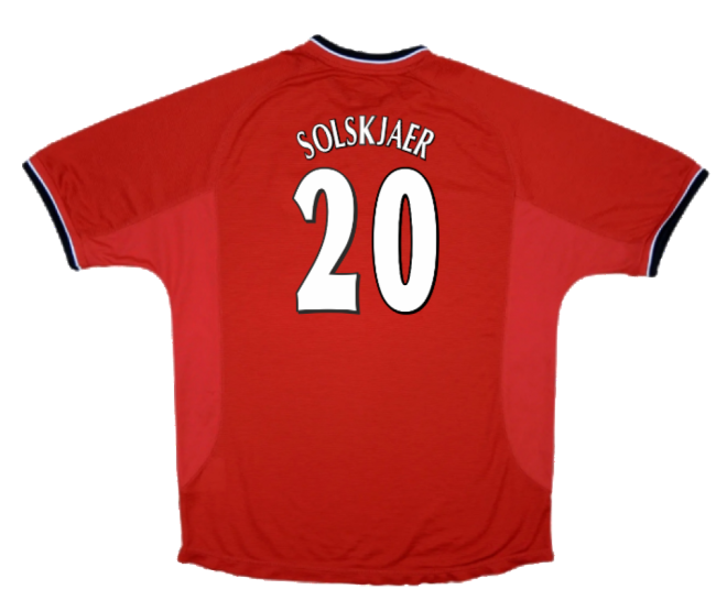 Manchester United 2000-02 Home Shirt ((Excellent) XXL) (Solskjaer 20)