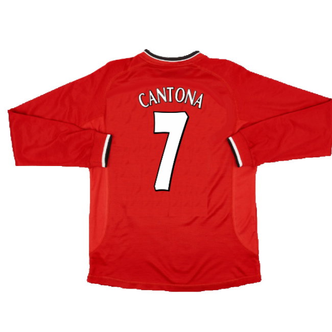 Manchester United 2000-02 Long Sleeved Home Shirt (XXL) (Excellent) (Cantona 7)