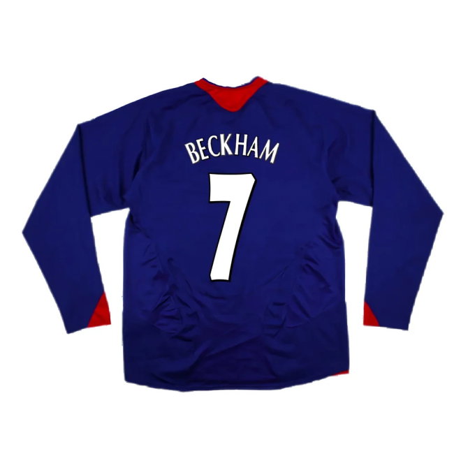 Manchester United 2005-06 Long Sleeve Away Shirt (M) (Excellent) (BECKHAM 7)