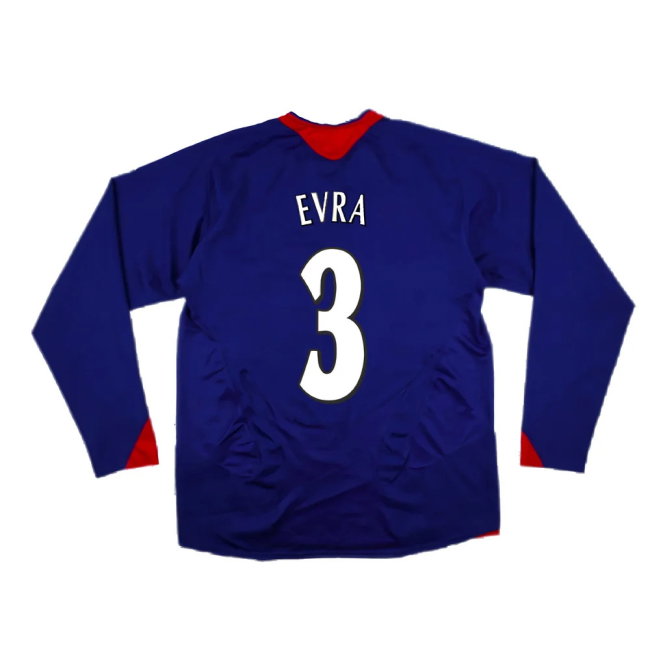 Manchester United 2005-06 Long Sleeve Away Shirt (M) (Excellent) (Evra 3)