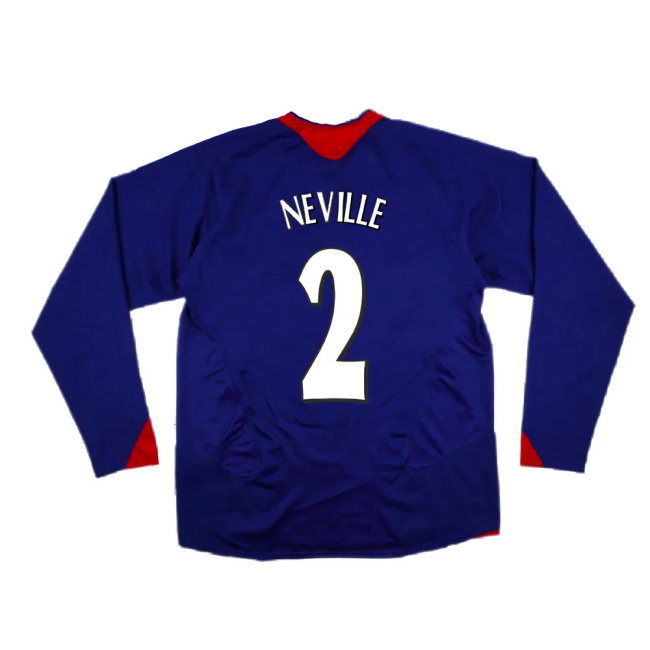 Manchester United 2005-06 Long Sleeve Away Shirt (M) (Excellent) (NEVILLE 2)