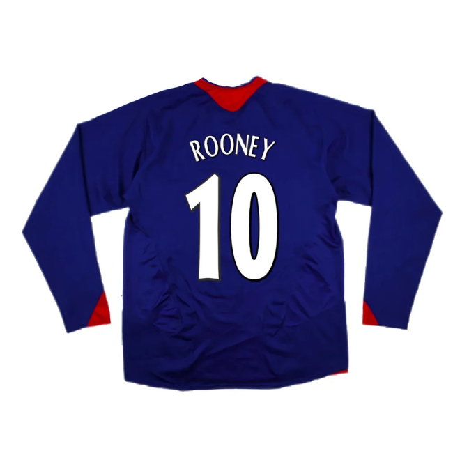 Manchester United 2005-06 Long Sleeve Away Shirt (M) (Excellent) (ROONEY 10)