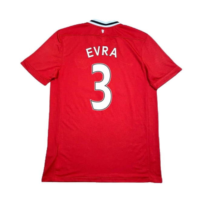 Manchester United 2011-12 Home Shirt ((Excellent) XL) (Evra 3)