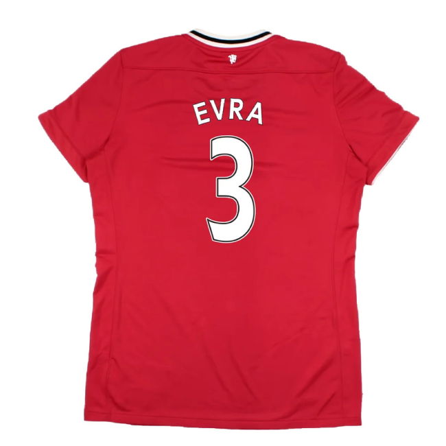 Manchester United 2011-12 Home Shirt (Women\'s) ((Very Good) M) (Evra 3)