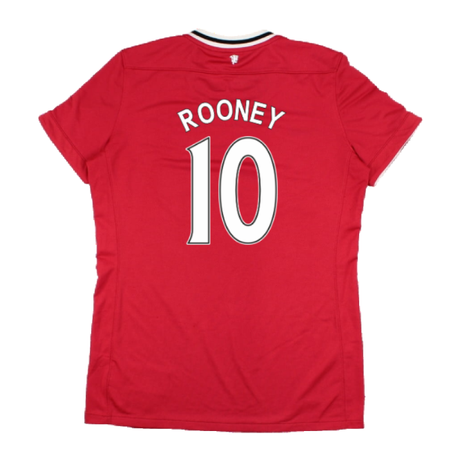 Manchester United 2011-12 Home Shirt (Women\'s) ((Very Good) M) (Rooney 10)