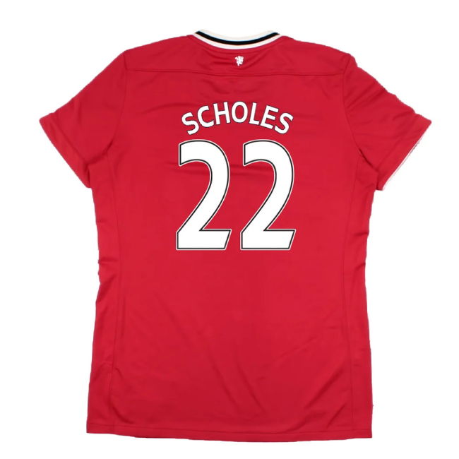 Manchester United 2011-12 Home Shirt (Women\'s) ((Very Good) M) (Scholes 22)