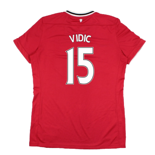 Manchester United 2011-12 Home Shirt (Women\'s) ((Very Good) M) (Vidic 15)