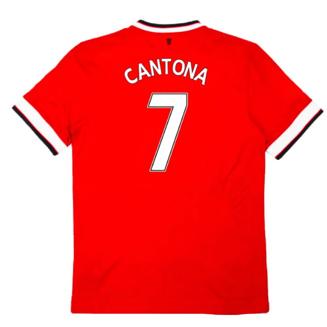 Manchester United 2014-15 Home Football Shirt (L) (Excellent) (Cantona 7)