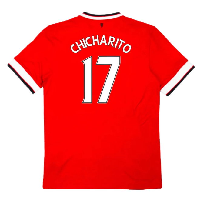 Manchester United 2014-15 Home Football Shirt (L) (Excellent) (Chicharito 17)