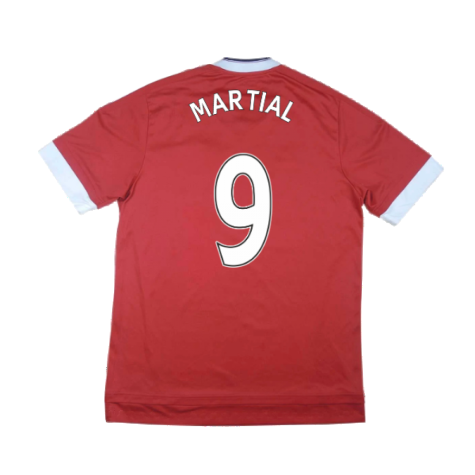 Manchester United 2015-16 Home Shirt ((Excellent) XXL) (Martial 9)