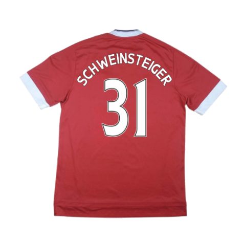 Manchester United 2015-16 Home Shirt ((Good) S) (Schweinsteiger 31)