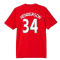 Manchester United 2015-16 Home Shirt (M) (Henderson 34) (Fair)