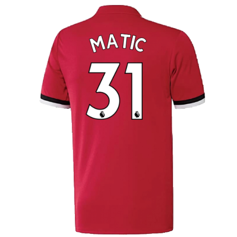 Manchester United 2017-18 Home Shirt ((Excellent) L) (Matic 31)