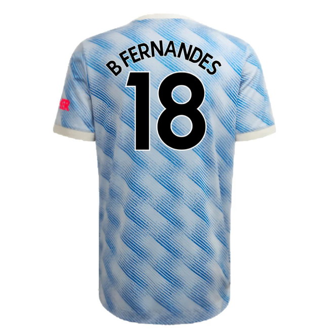 Manchester United 2021-22 Away Shirt (XL) (Mint) (B FERNANDES 18)