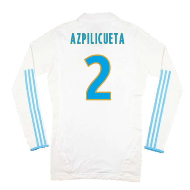 Marseille 2011-12 Player Spec Long Sleeve Home Shirt ((Excellent) L) (Azpilicueta 2)