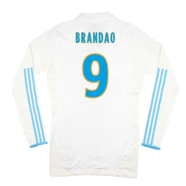 Marseille 2011-12 Player Spec Long Sleeve Home Shirt ((Excellent) L) (Brandao 9)