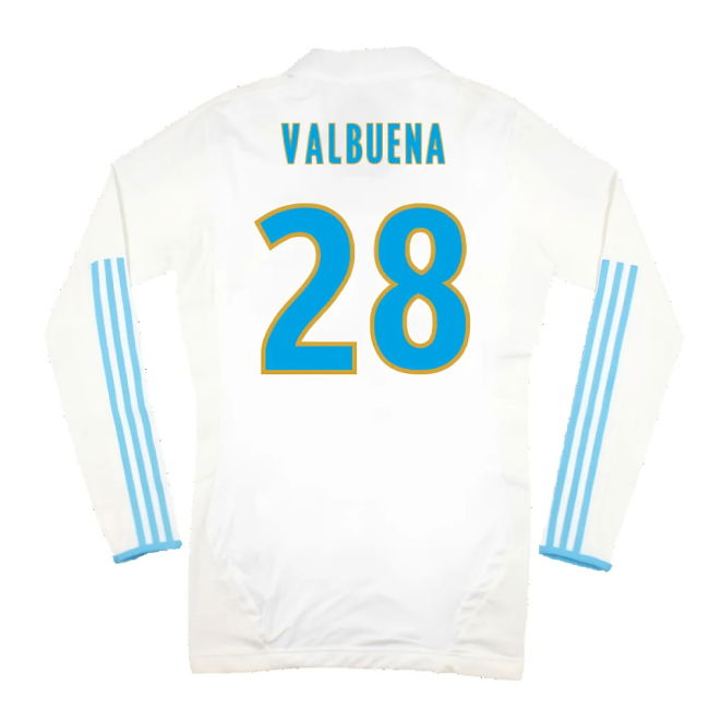 Marseille 2011-12 Player Spec Long Sleeve Home Shirt ((Excellent) L) (Valbuena 28)