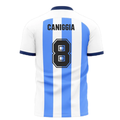 Messi x Maradona Argentina World Cup Tribute Shirt (CANIGGIA 8)