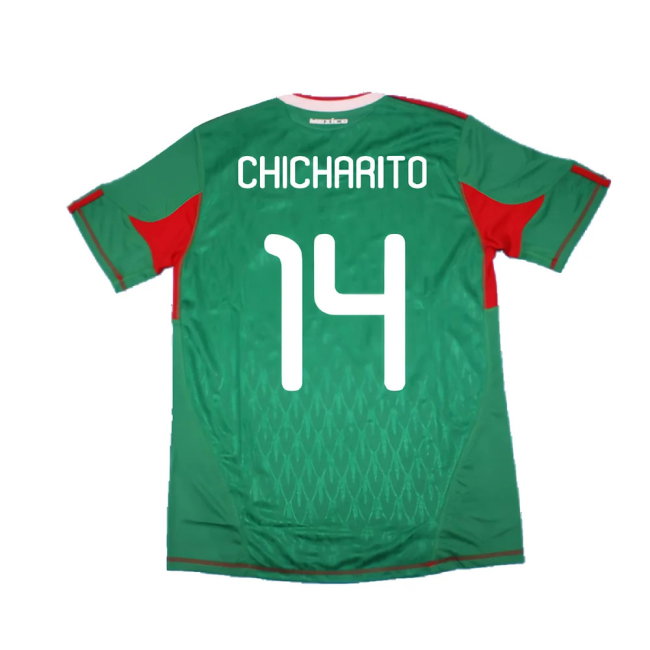 Mexico 2010-11 Home Shirt (2XL) (Very Good) (Chicharito 14)