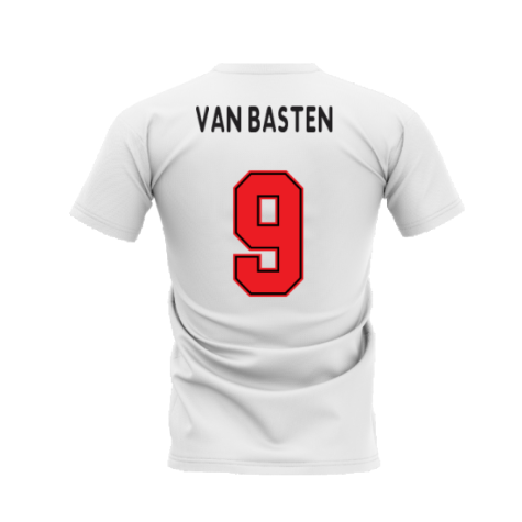 Milano 1995-1996 Retro Shirt T-shirt - Text (White) (VAN BASTEN 9)