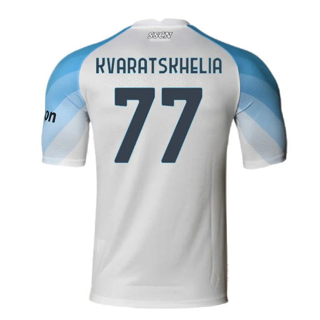 Napoli 2022-2023 Away Player Issue Shirt (XL) (Very Good) (Kvaratskhelia 77)