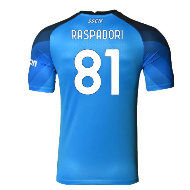 Napoli 2022-23 Player Issue Home Shirt (3XL) (Raspadori 81) (Excellent)