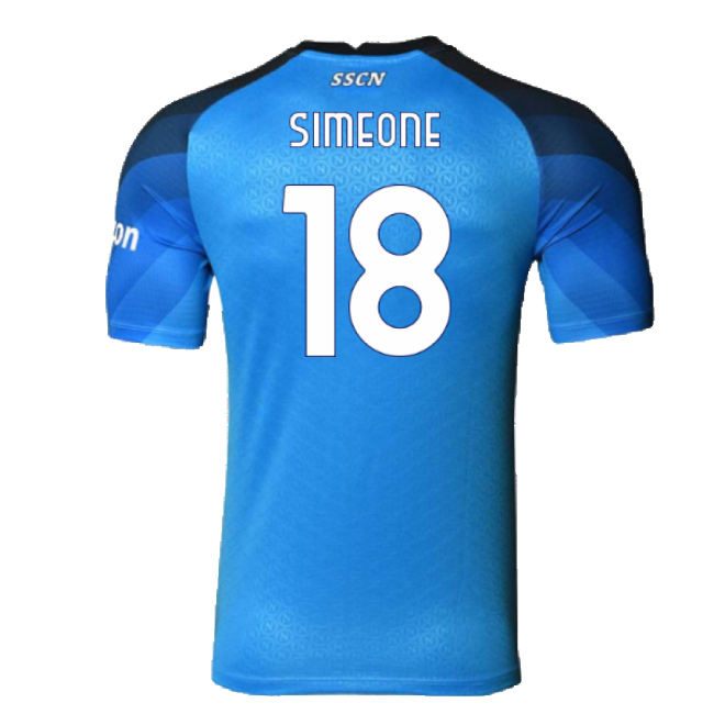 Napoli 2022-23 Player Issue Home Shirt (3XL) (Simeone 18) (Excellent)