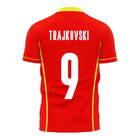 North Macedonia 2025-2026 Home Concept Shirt (Libero) (TRAJKOVSKI 9)