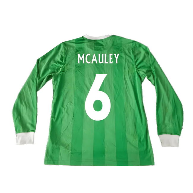 Northern Ireland 2010-12 Long Sleeve Home Shirt ((Good) XL) (McAuley 6)