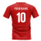 Norway Team T-Shirt - Red (Your Name)