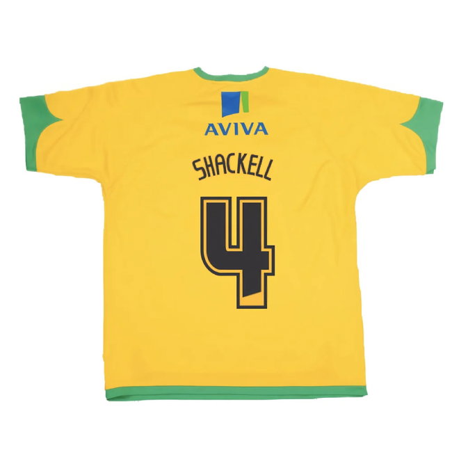 Norwich 2008-2010 Home Shirt (Good) (Shackell 4)