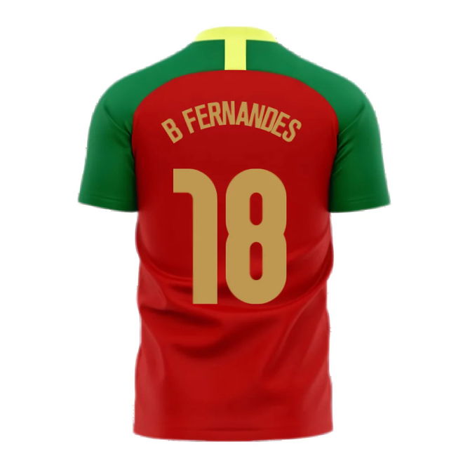 Portugal 2025-2026 Home Concept Football Kit (Airo) (B.Fernandes 8)
