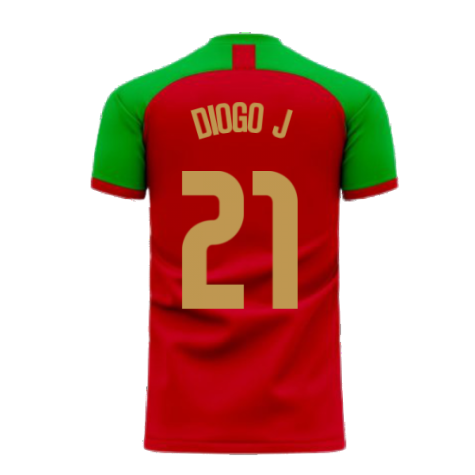 Portugal 2020-2021 Home Concept Football Kit (Fans Culture) (DIOGO J 21)