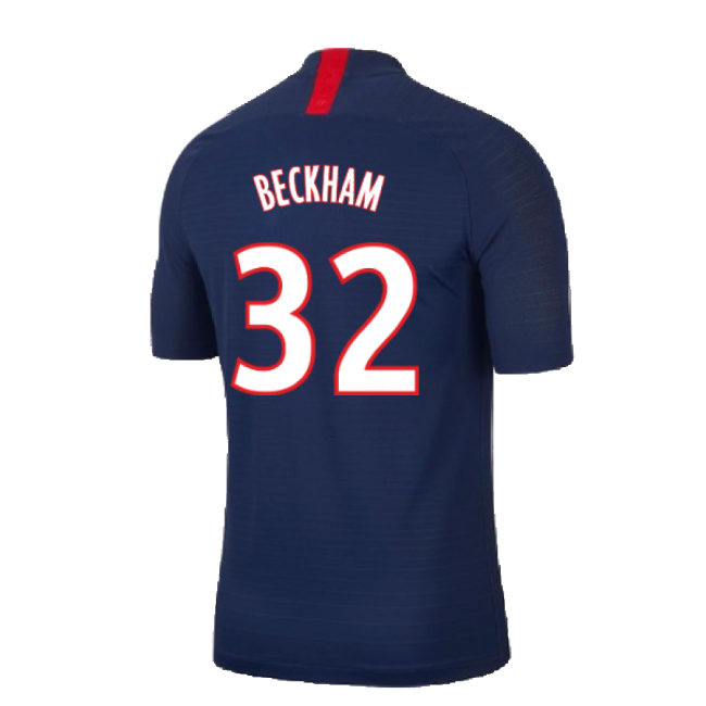 PSG 2019-20 Home Nike Vaporknit Shirt ((Mint) S) (BECKHAM 32)
