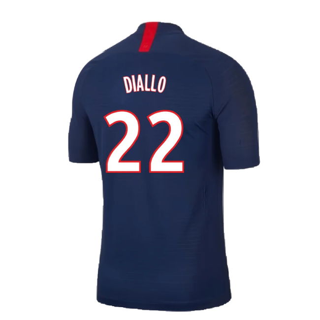 PSG 2019-20 Home Nike Vaporknit Shirt ((Mint) S) (Diallo 22)