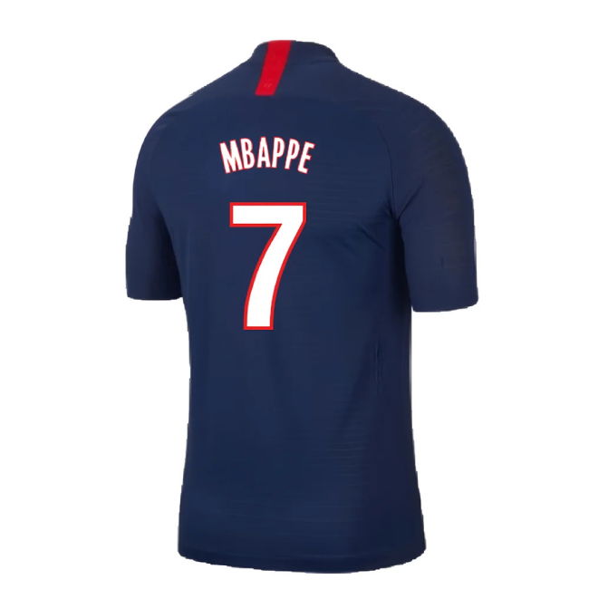 PSG 2019-20 Home Nike Vaporknit Shirt ((Mint) S) (MBAPPE 7)