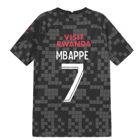 PSG 2021-2022 Pre-Match Training Shirt (Black) (MBAPPE 7)